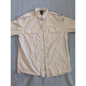 H&M men’s regular fit large gray button down shirt
